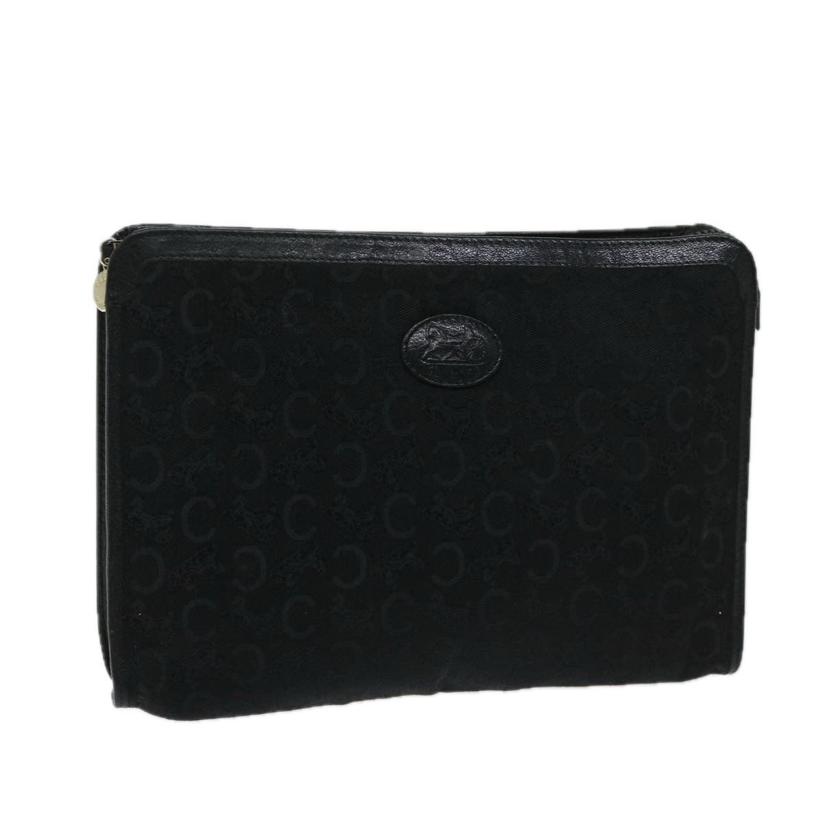 Celine CELINE C Macadam Canvas Clutch Bag Black Size ONE SIZE - 1 Thumbnail