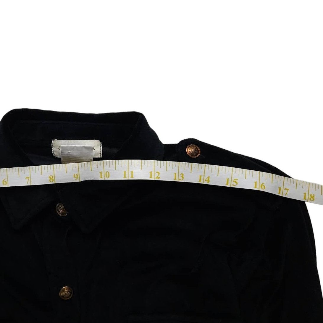 Jones New York EUC VTG Jones New York Velour Utility Shirt Sz. S Black Size S / US 4 / IT 40 - 9 Thumbnail