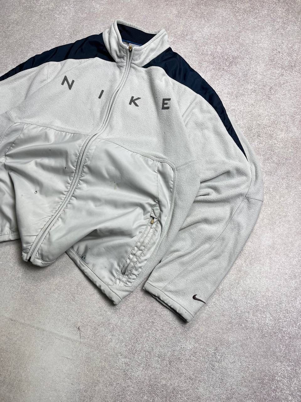 Nike × Vintage Vintage Nike Spellout Fleece Nylon Sherpa Jacket Y2K L Size US L / EU 52-54 / 3 - 2 Thumbnail