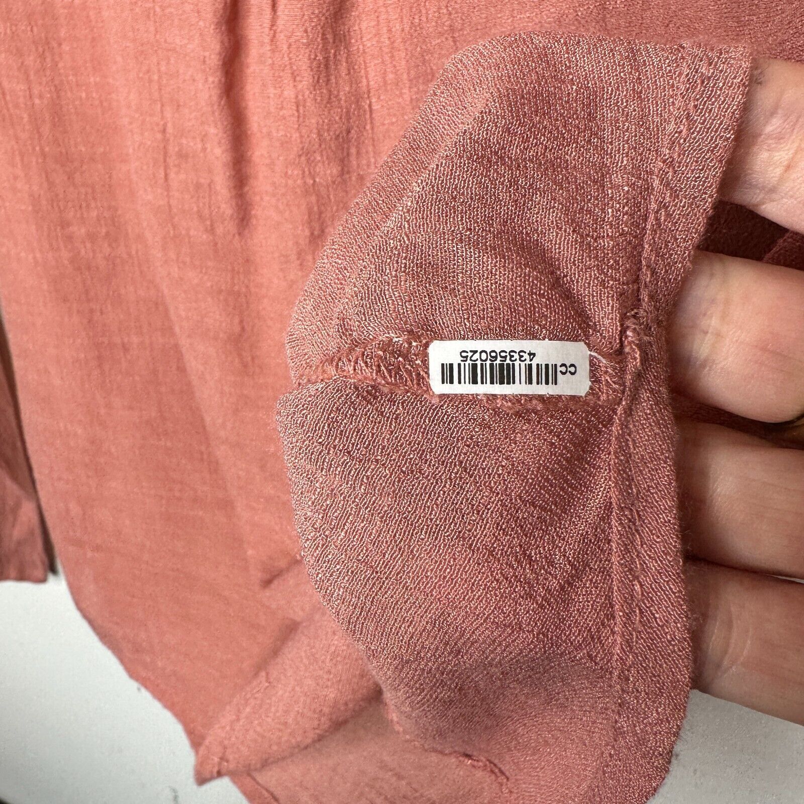 Other Blu Pepper Pink Apricot Floral Lace Blouse Roll Tab Sleeve S Size S / US 4 / IT 40 - 4 Thumbnail