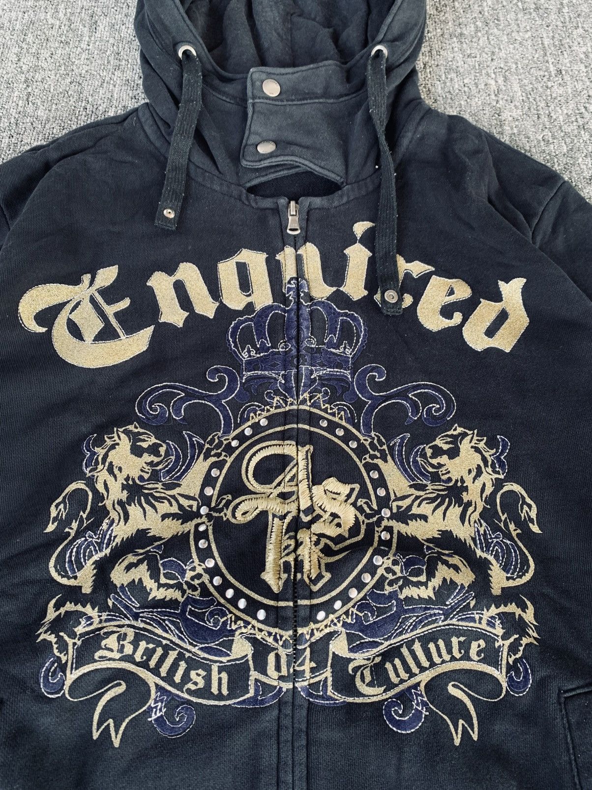 Japanese Brand Ask Enquired Mask Hoodie Distressed Poem Gothic Zip Jacket Size US L / EU 52-54 / 3 - 4 Thumbnail