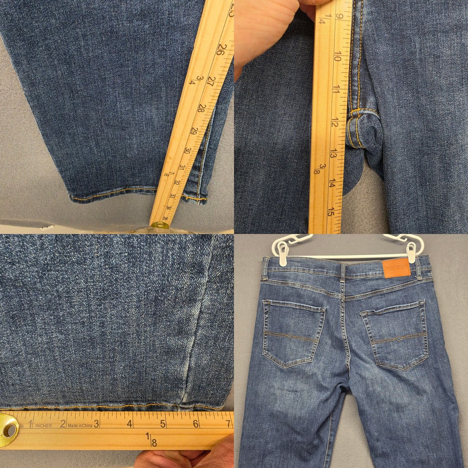 Lucky Brand Lucky Brand Jeans 412 Athletic Slim Mens 36x34 Blue Stretch Denim 5-Pocket Regular Waist Zip Green? Size US 36 / EU 52 - 9 Thumbnail
