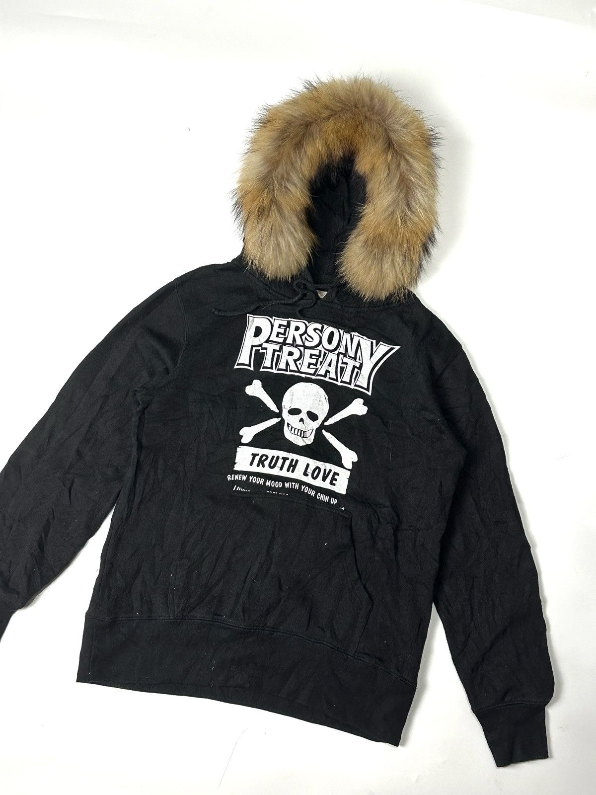 If Six Was Nine × Japanese Brand × Le Grande Bleu (L.G.B.) Fur hoodie Plus Sign skull bones Size US S / EU 44-46 / 1 - 2 Thumbnail