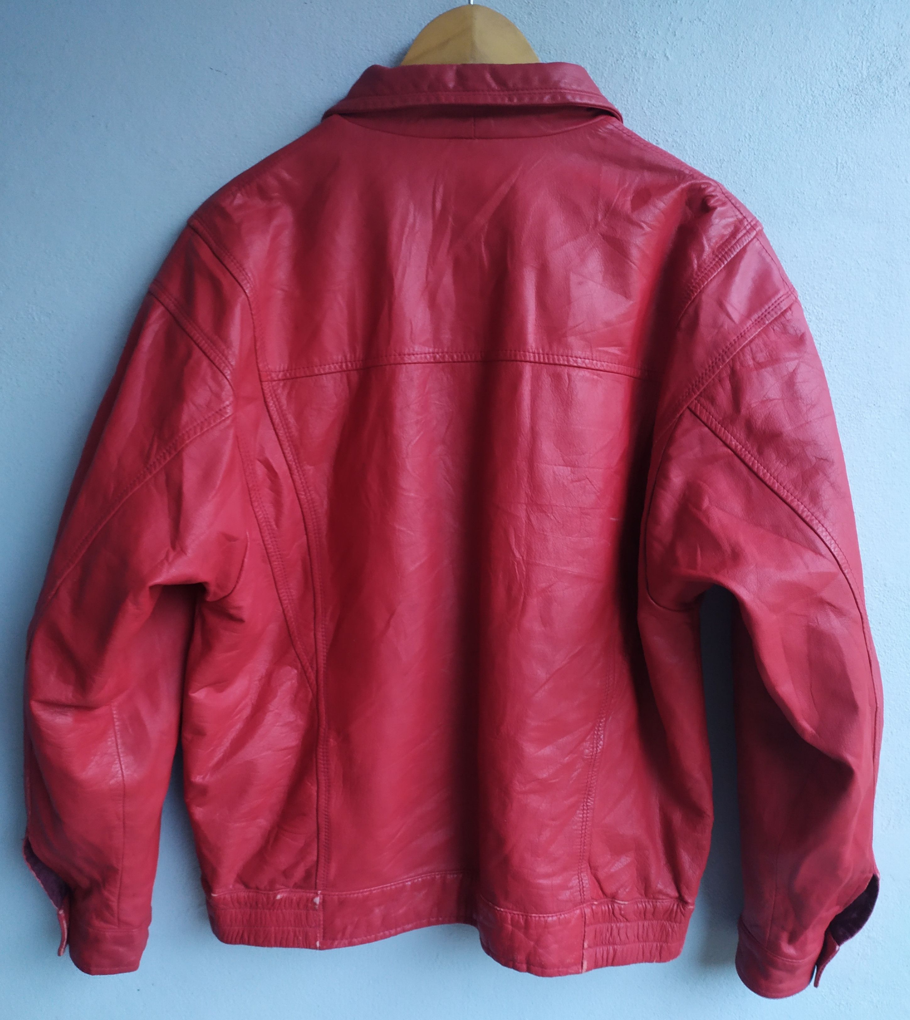 Japanese Brand Vintage Japanese Red Leather Jacket Size US M / EU 48-50 / 2 - 2 Thumbnail