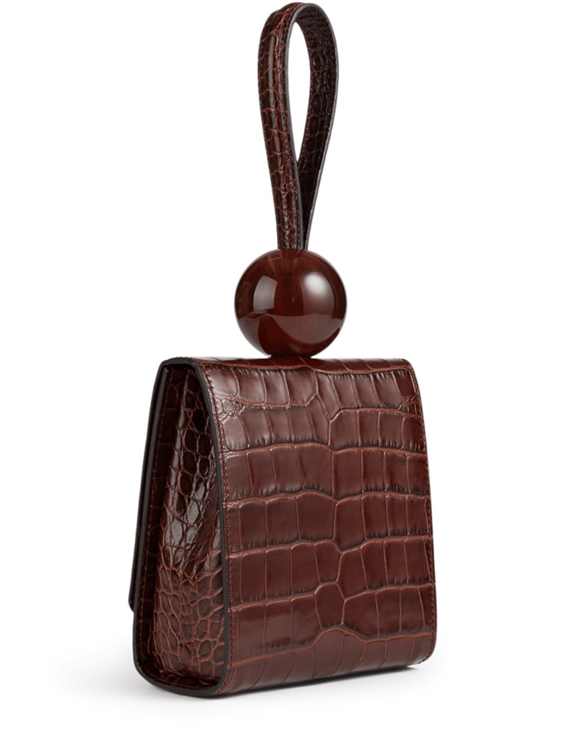 By Far BY FAR Ball Croc-Embossed Leather Bag Size ONE SIZE - 2 Thumbnail