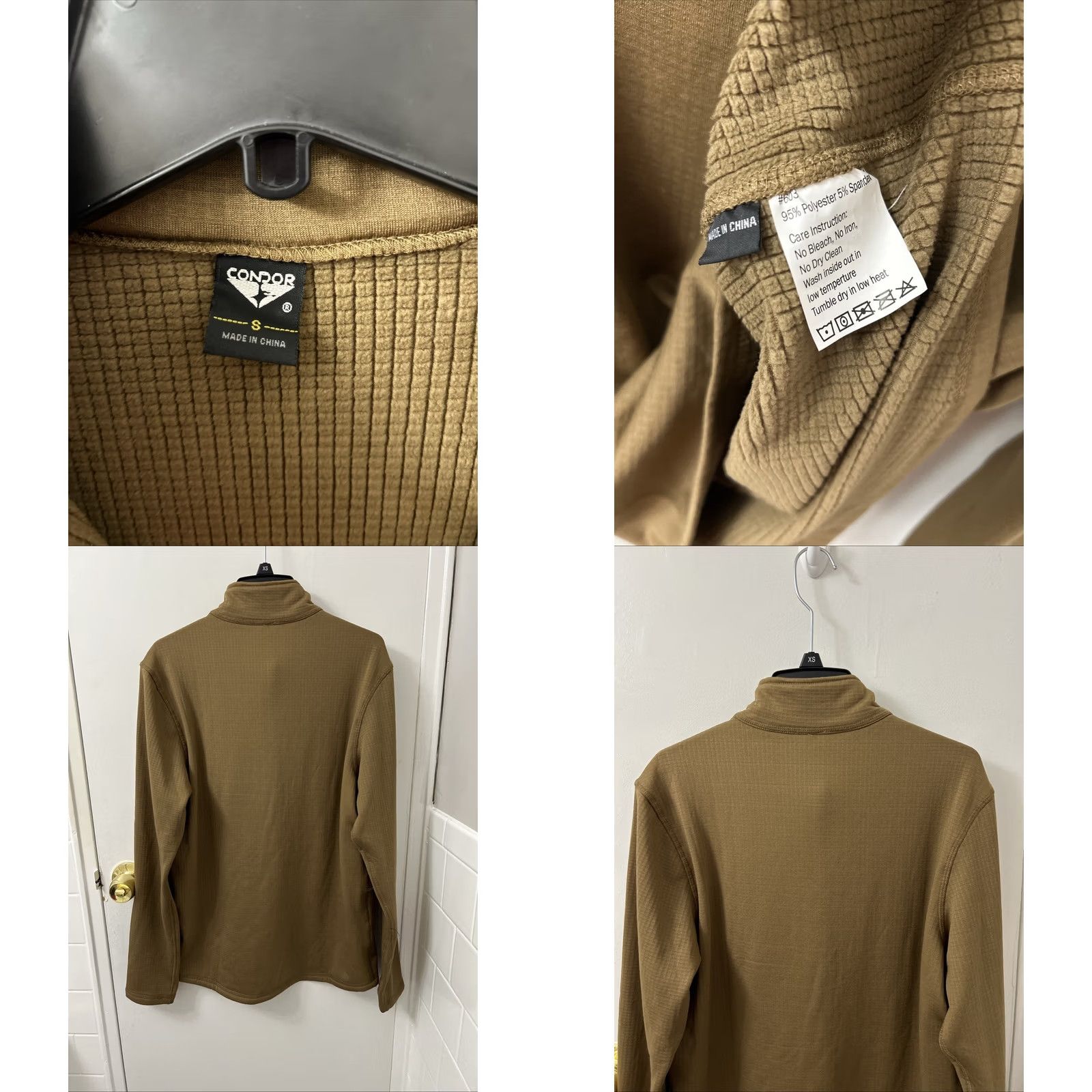 Vintage Condor Base 2 Zip Pullover Mens S Brown Sweater Tactical Combat Outdoor YKK L/S Size US S / EU 44-46 / 1 - 8 Thumbnail