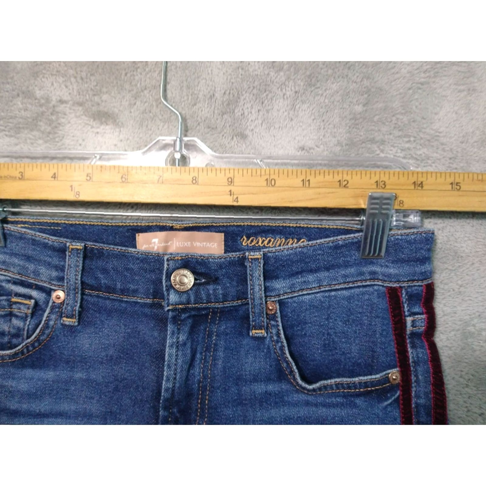 7 For All Mankind 7 For All Mankind Roxanne Jeans Womens 26 Blue Denim Ankle Stretch 7 For All Mankind Roxanne Size 26" / US 2 / IT 38 - 3 Thumbnail