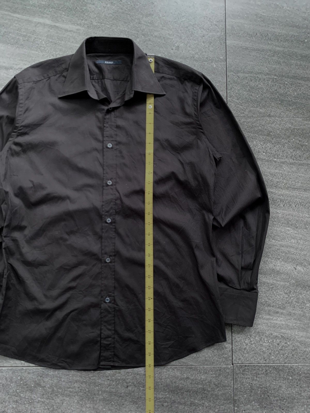 Gucci FREE TAX! Logo Embroidery Ls Shirt by Tom Ford Size US M / EU 48-50 / 2 - 10 Thumbnail