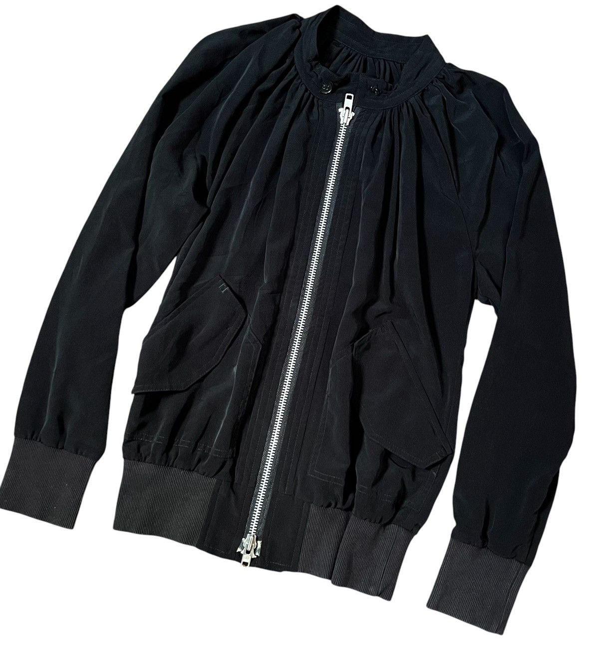 Yohji Yamamoto *FINAL DROP* yohji yamamoto pleated flowy bomber jacket Size US S / EU 44-46 / 1 - 4 Thumbnail