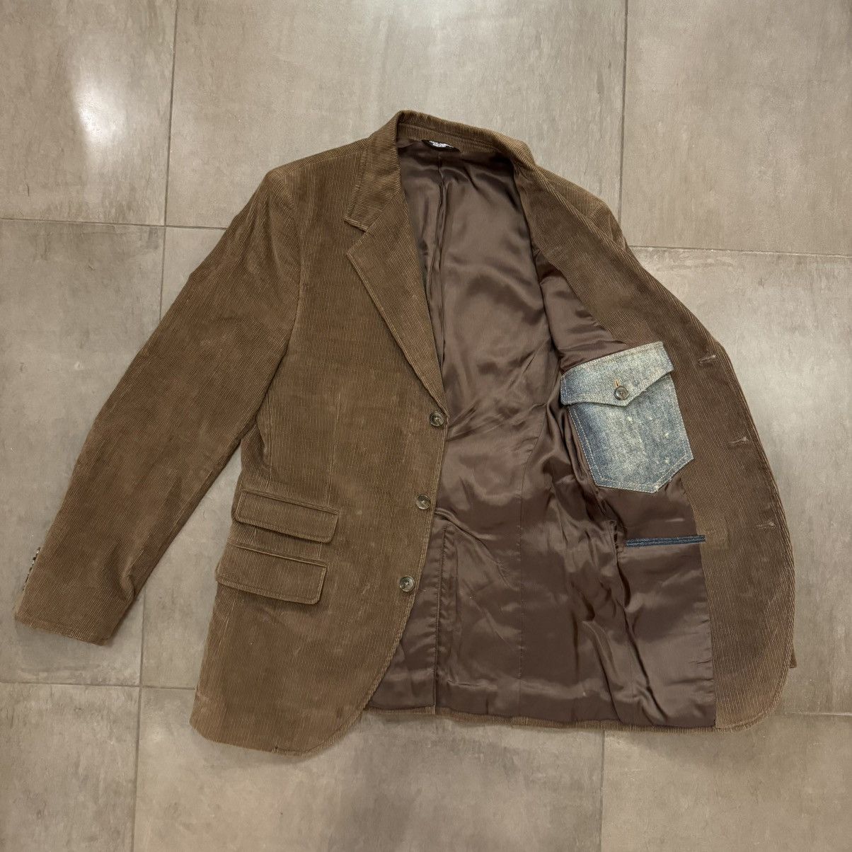 Dolce & Gabbana Dolce & Gabbana Brown Corduroy Blazer, Size IT 50 (US L) Size 50R - 6 Thumbnail