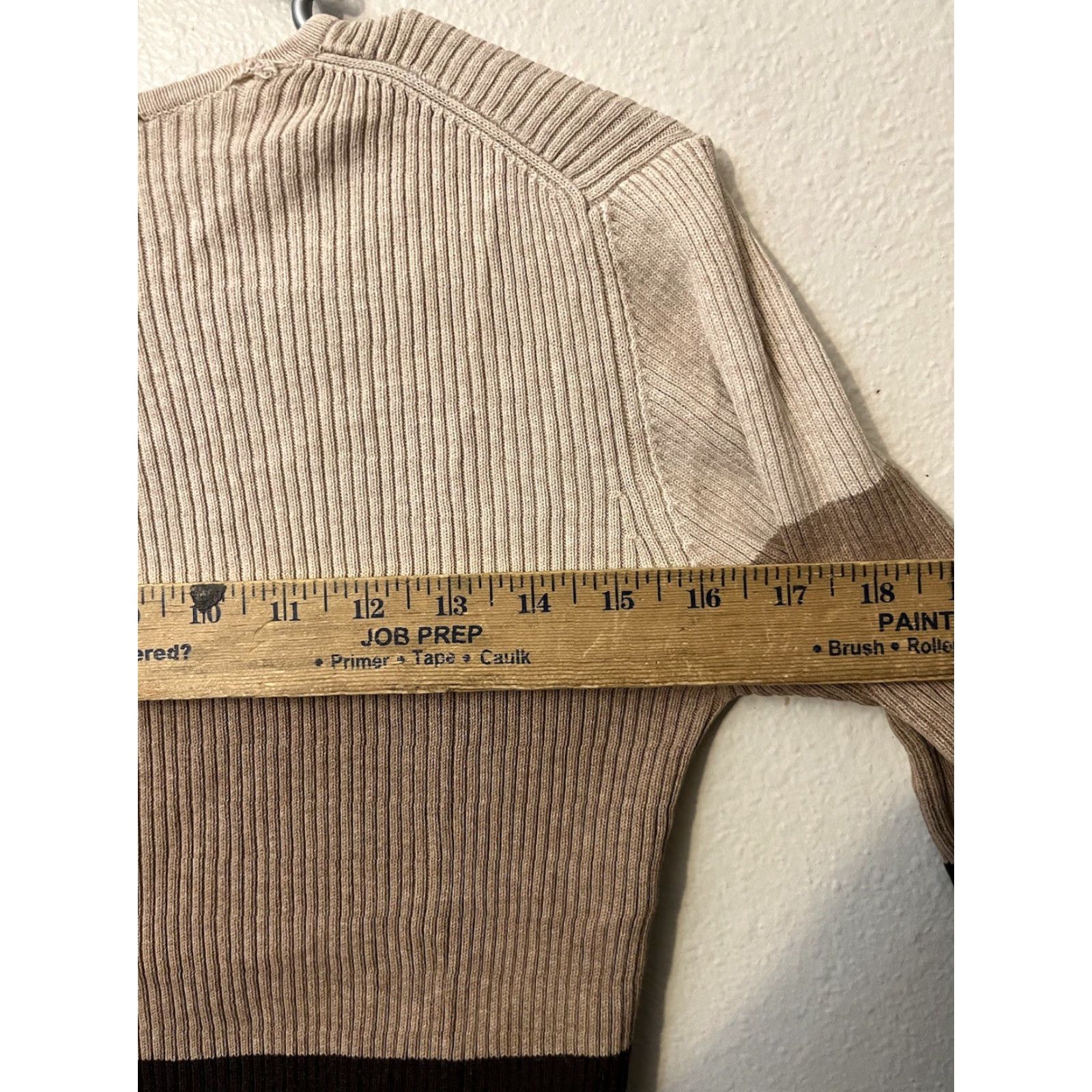 Gap VINTAGE Gap Women's M Brown Crew Neck Ribbed Pullover Sweater Cotton Blend Size M / US 6-8 / IT 42-44 - 5 Thumbnail