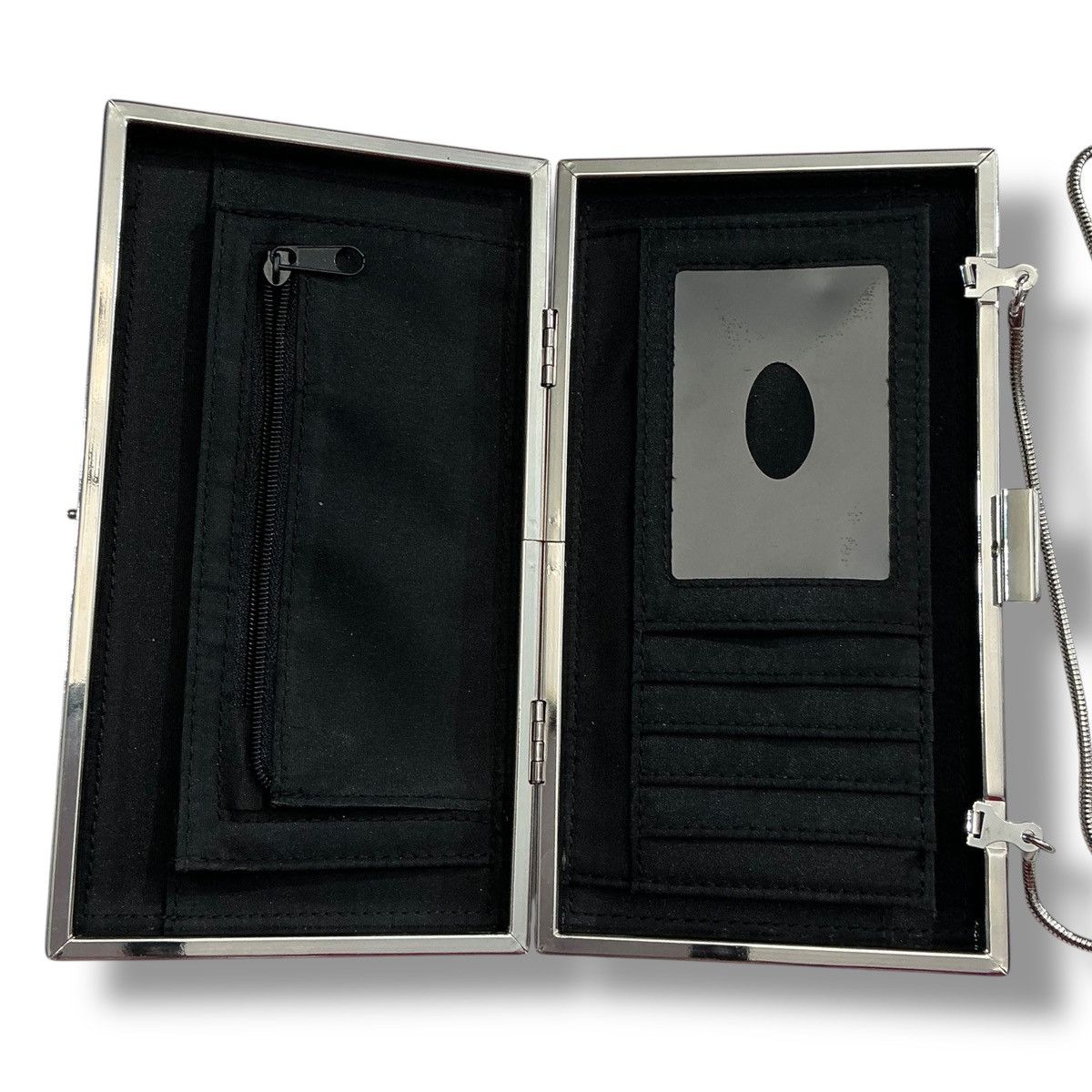 Other Miche Black Textured Clutch with Silver Chain Size ONE SIZE - 5 Thumbnail