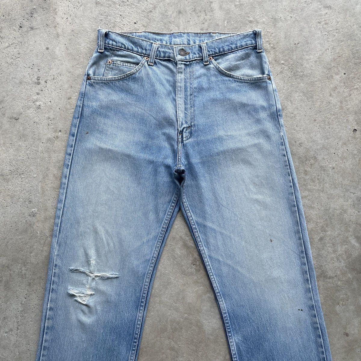 Levi's Vintage Clothing Vintage Levi’s Distressed Faded Jeans Orange Tag Pants Denim Size US 32 / EU 48 - 3 Thumbnail