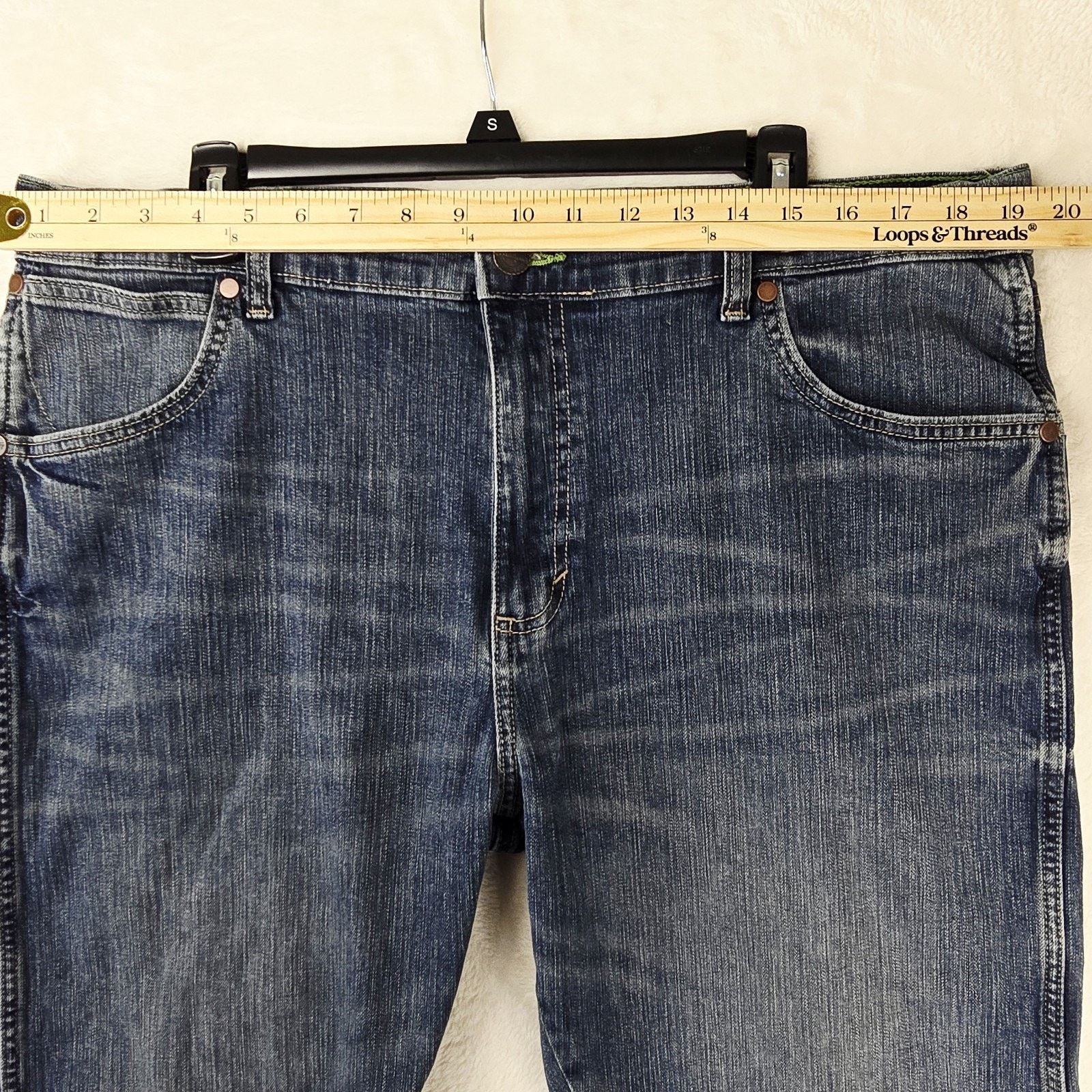 Wrangler Wrangler Retro Jeans Mens 38x32 Blue Medium Slim Straight Size US 38 / EU 54 - 10 Thumbnail