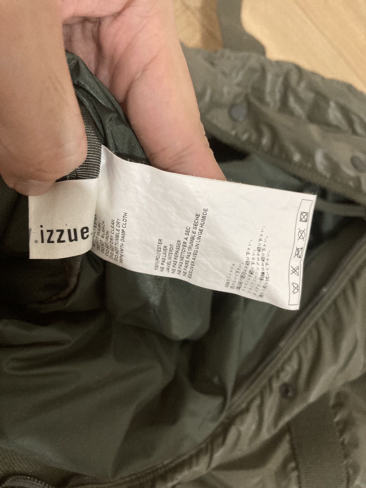 izzue Izzue olive green nylon tote bag XL Size 46 - 3 Thumbnail