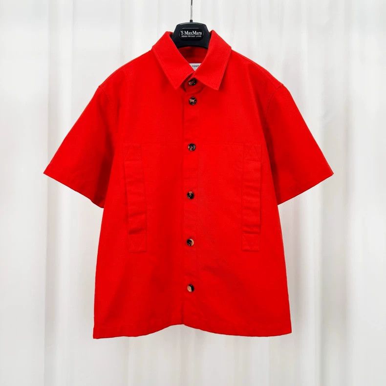Bottega Veneta Bottega Veneta Red Short Sleeve Shirt-yf Size US L / EU 52-54 / 3 - 1 Thumbnail