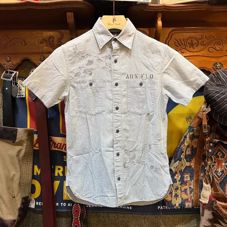 RRL Ralph Lauren RRL Short Sleeve Button Up Shirt - dmc Size US XS / EU 42 / 0 - 1 Thumbnail