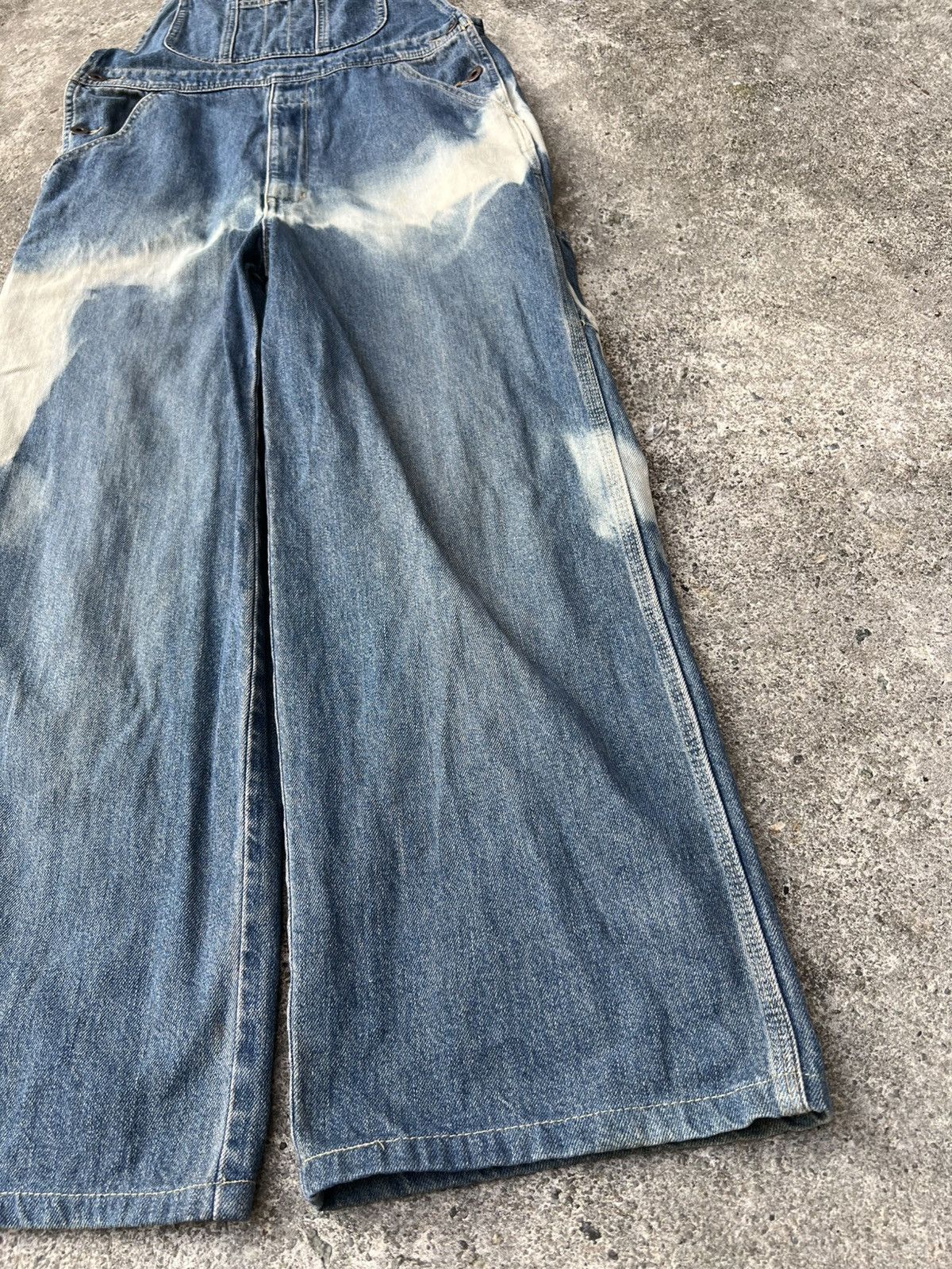 Japanese Brand 💥90’s Bobson Sun Sister Faded Overall Denim Size US 32 / EU 48 - 4 Thumbnail