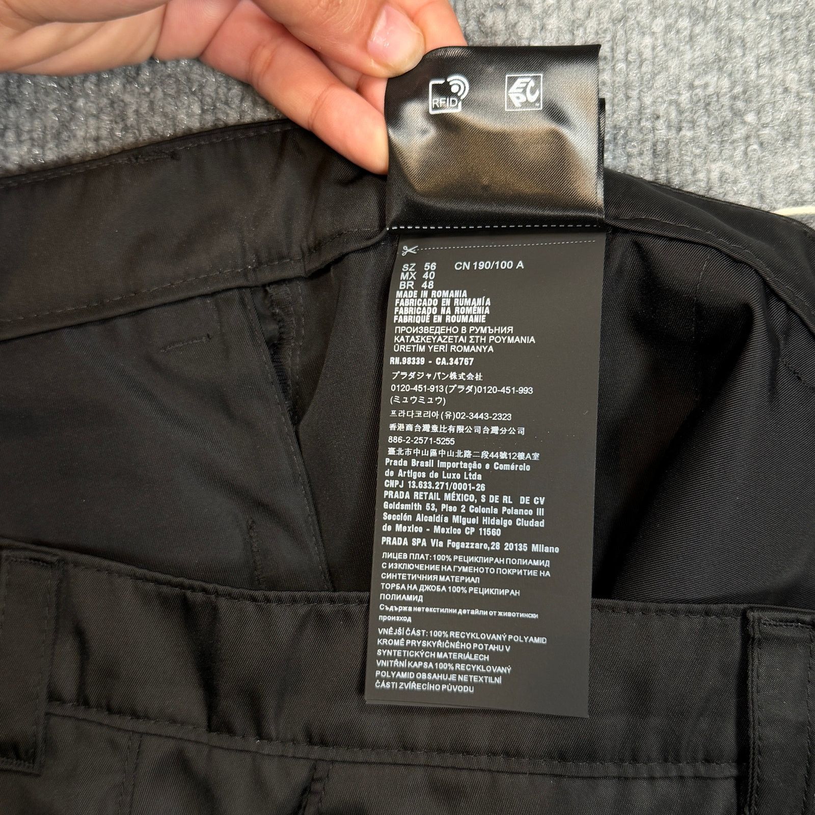 Prada Prada Black Re-Nylon Cargo Trousers Size US 40 / EU 56 - 7 Thumbnail
