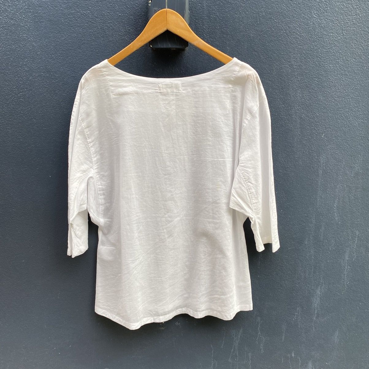 Zucca ZUCCA White 3/4 Sleeve Loose Fit Top Size M / US 6-8 / IT 42-44 - 6 Thumbnail
