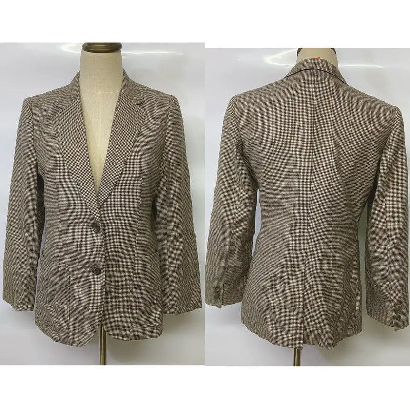 Burberry Burberry Coffee Houndstooth Long Cardigan Size M / US 6-8 / IT 42-44 - 1 Thumbnail