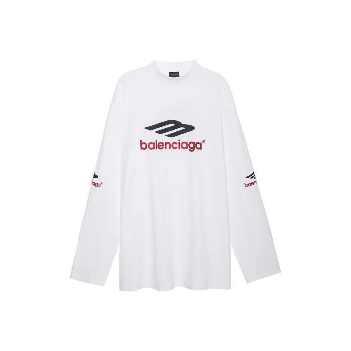 Balenciaga Balenciaga Long Sleeve Logo Tee for Men 0079-2507 Size US L / EU 52-54 / 3 - 1 Thumbnail