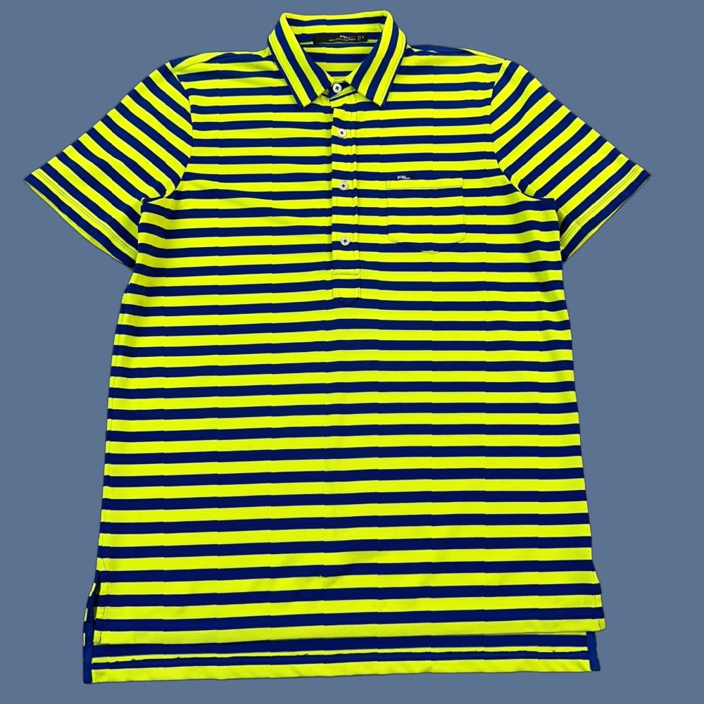 RLX Ralph Lauren RLX Ralph Lauren Polo Shirt Mens Medium Green Striped Performance Pocket Golf Size US M / EU 48-50 / 2 - 1 Thumbnail