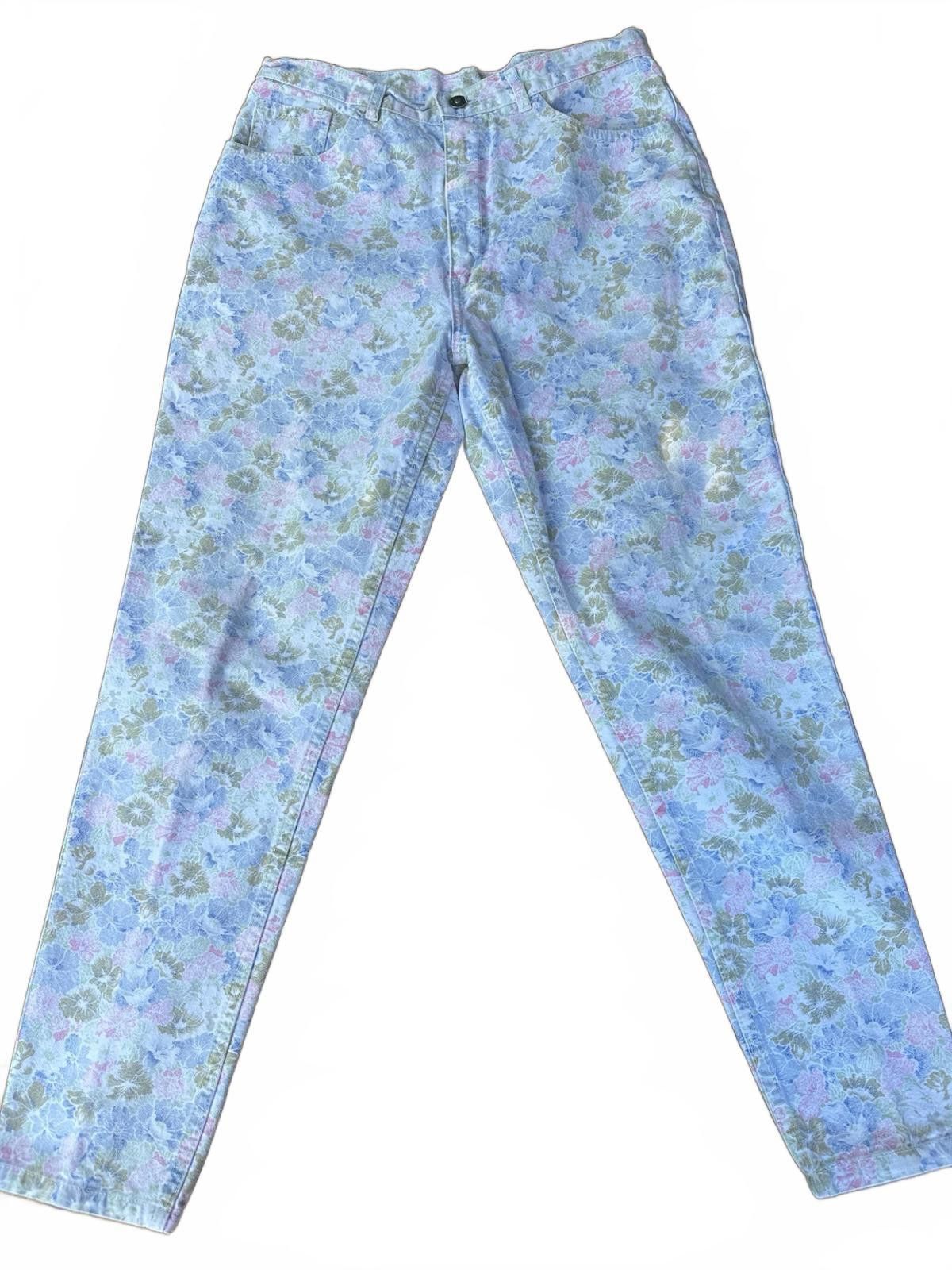 Porsche Design Vintage Porsche Design Floral Jeans 32W 80s/90s Pastel Print Size 32" / US 10 / IT 46 - 1 Thumbnail
