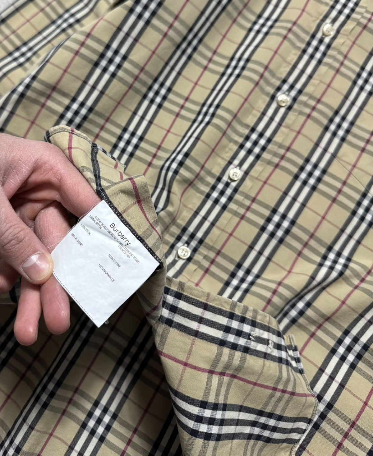 Burberry Burberry London Luxury Button Up Shirt Checked Vintage Size US M / EU 48-50 / 2 - 8 Thumbnail