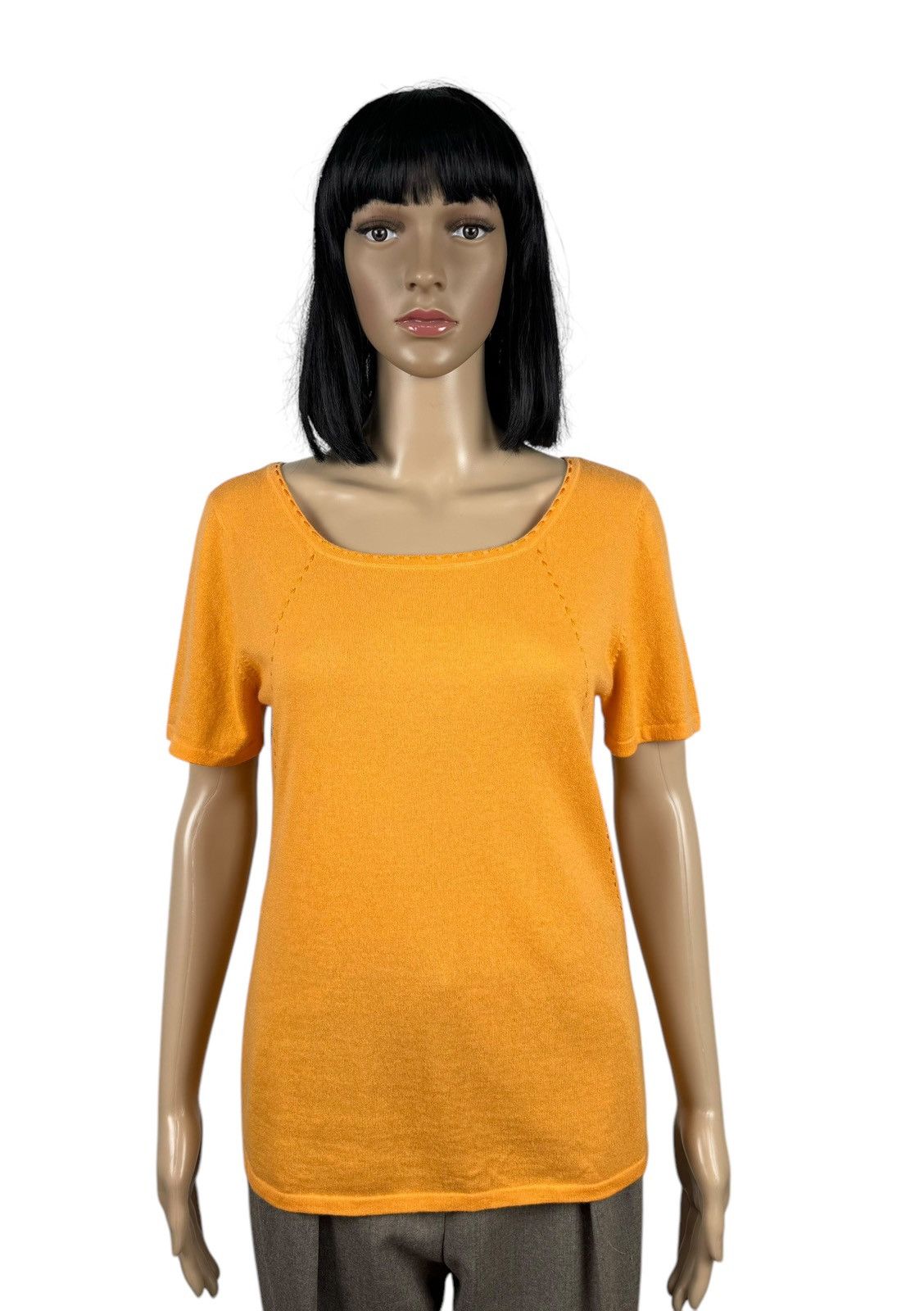 Escada × Vintage Escada Cashmere Blouse Short Sleeve size De40 IT46 Size L / US 10 / IT 46 - 1 Thumbnail