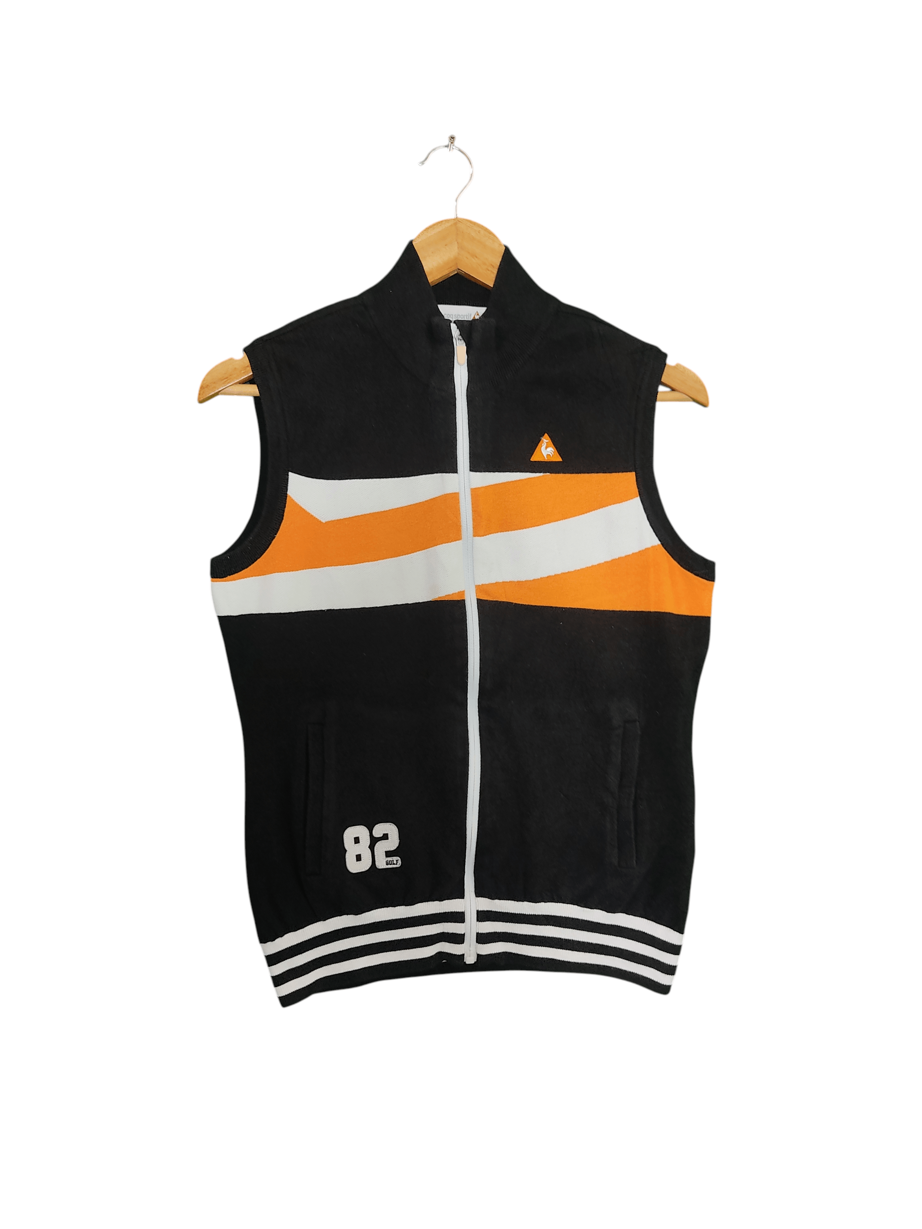 Le Coq Sportif Le Coq Sportif Golf Collection Black / Orange Woman Vest Size L / US 10 / IT 46 - 1 Thumbnail