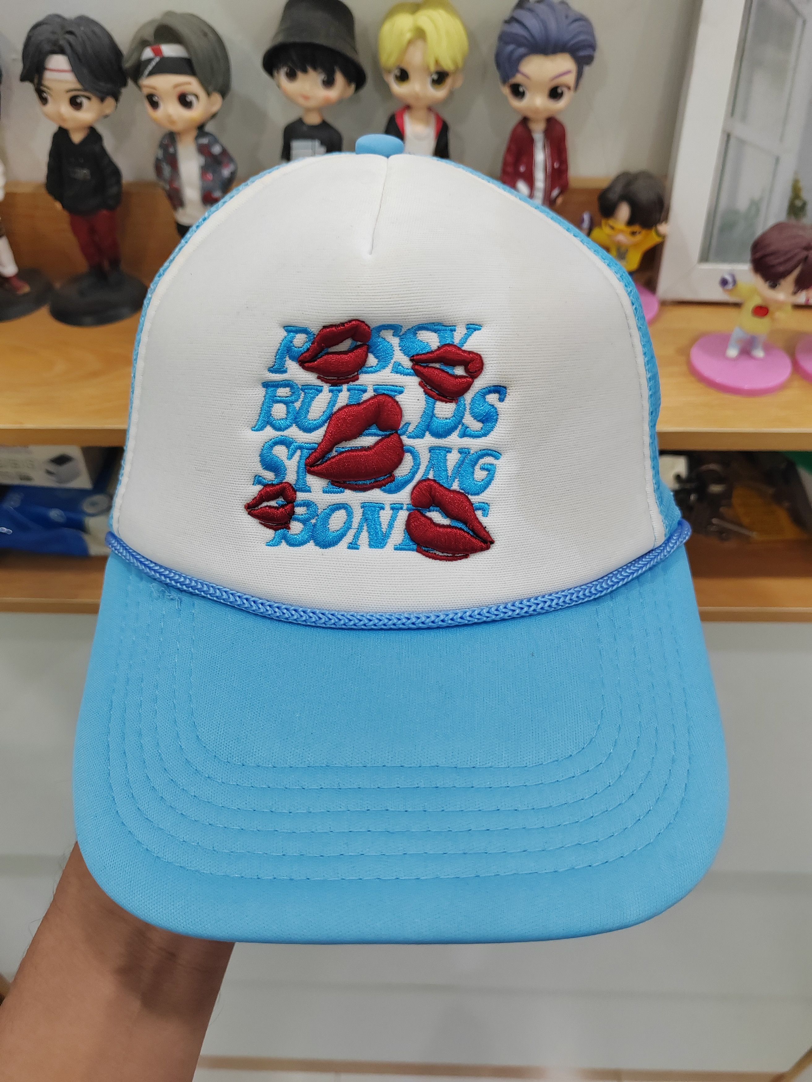 Japanese Brand Vintage Pus$y Build Strong Bones Trucker Hat Cap Size ONE SIZE - 1 Thumbnail