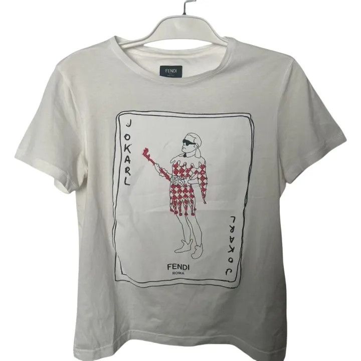 Fendi Fendi Karl Lagerfeld Graphic Short Sleeve T-Shirt 0079 Size US S / EU 44-46 / 1 - 1 Thumbnail