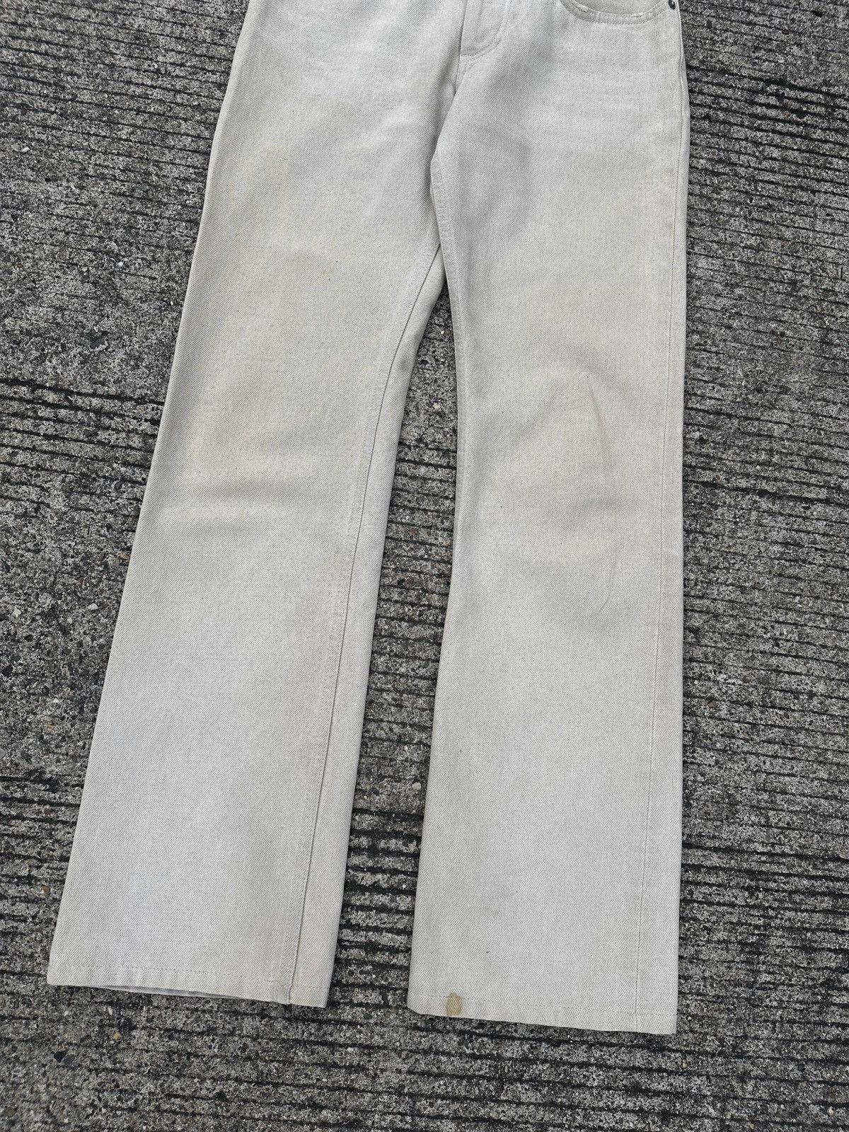 Helmut Lang Helmut Lang Low Waist Boot Cut Cream Denim Size US 27 - 10 Thumbnail