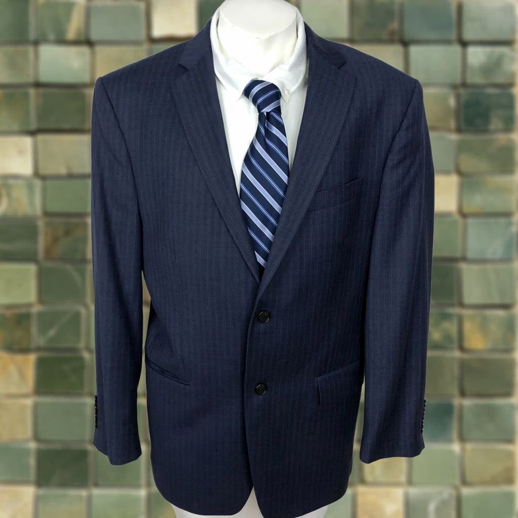 Ralph Lauren Ralph Lauren Blue Label Navy Blue Sport Coat Suit Jacket 100% Wool 42R Size 42R - 1 Thumbnail
