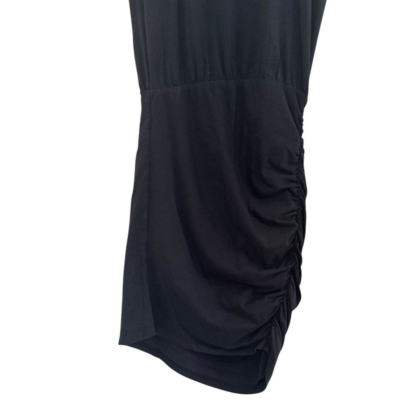 Pam & Gela PAM & GELA Black Muscle Sleeve Shirred Ruched Mini Dress PXS Size XS / US 0-2 / IT 36-38 - 5 Thumbnail