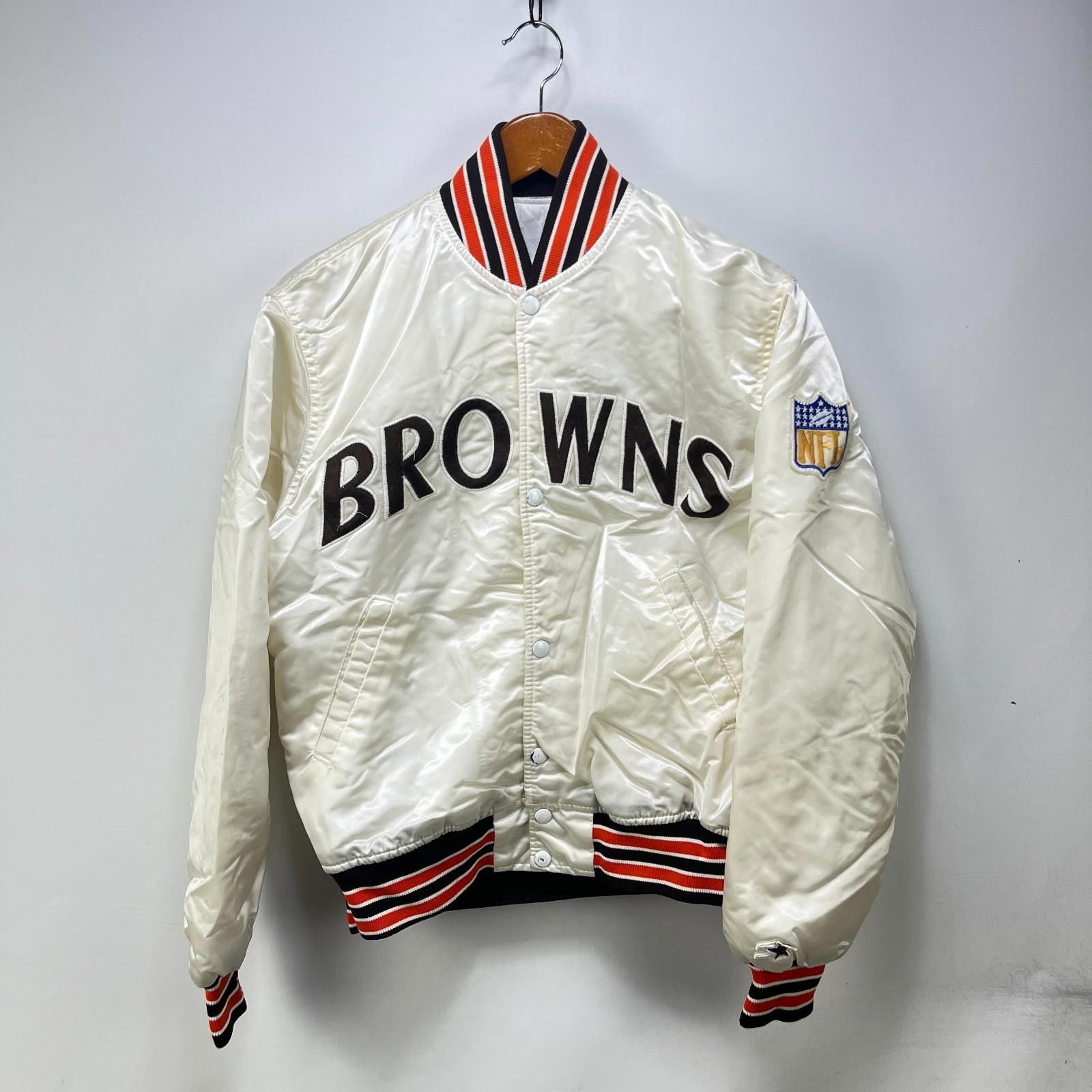 Starter Vintage 90s Starter Cleveland Browns Bomber Jacket Medium Size ONE SIZE - 6 Thumbnail