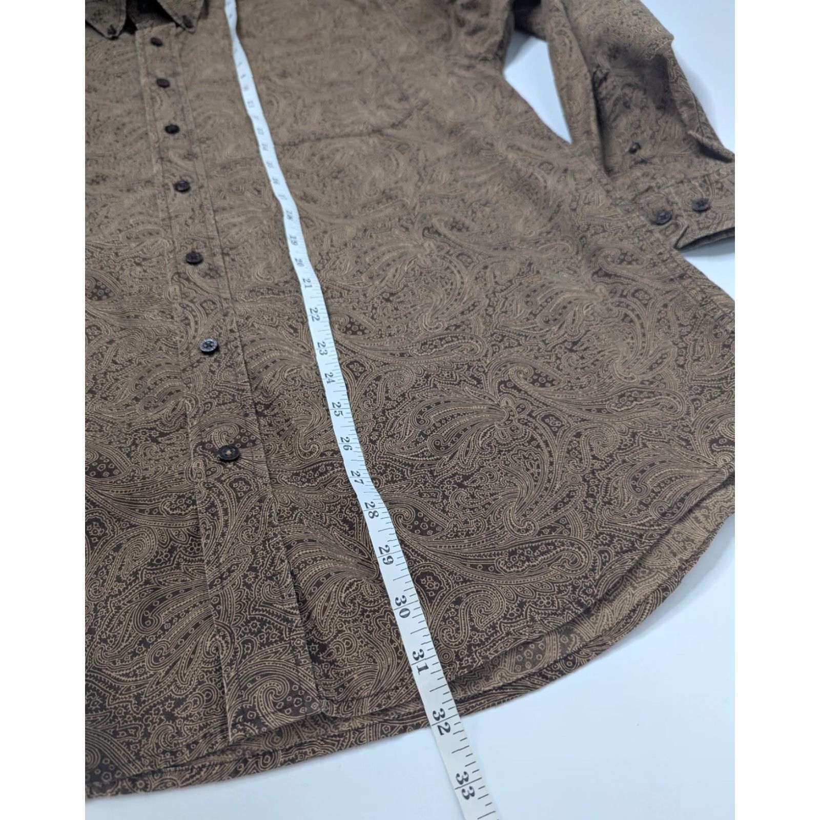 Vintage Cinch Shirt Mens M Brown Paisley Print Cotton Western Cowboy Rodeo Rancher Shirt Size US M / EU 48-50 / 2 - 4 Thumbnail