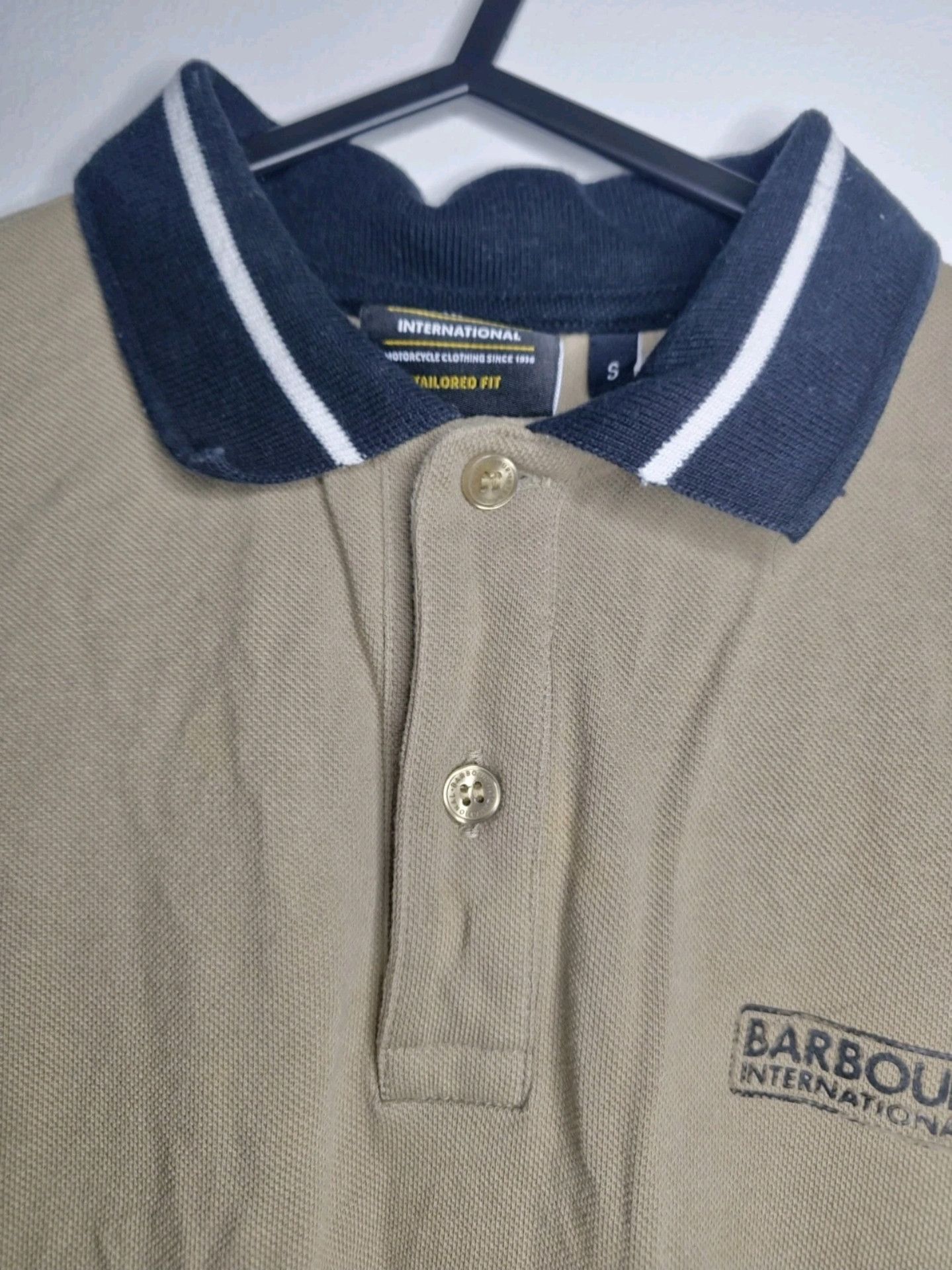 Barbour Barbour International Beige Polo Shirt (Men’s S) Size US S / EU 44-46 / 1 - 4 Thumbnail