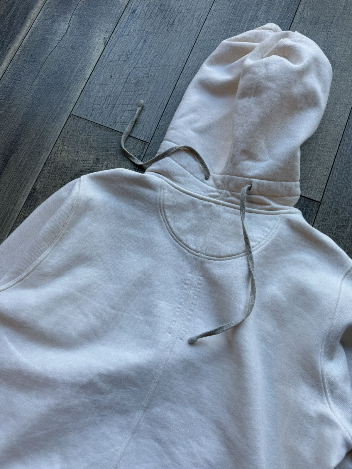 Rick Owens Rick Owens DRKSHDW Natural Reverse Drawstring Hoodie - XL Size US XL / EU 56 / 4 - 8 Thumbnail