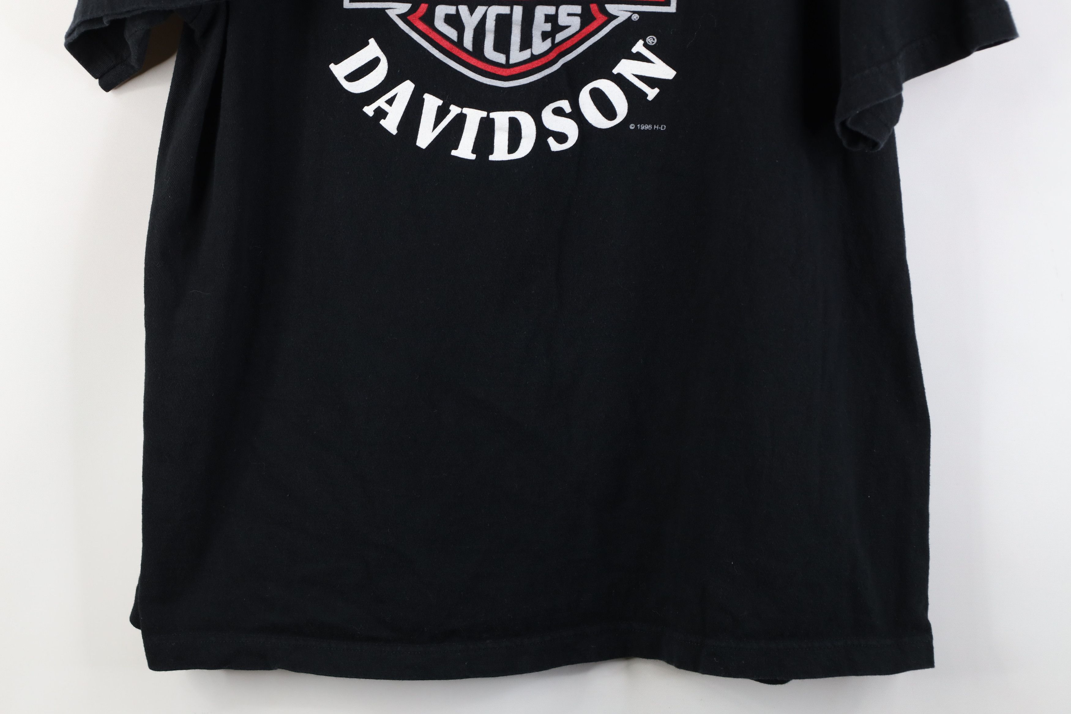 Harley Davidson Vintage 90s Harley Davidson Spell Big Logo T-Shirt USA Size US L / EU 52-54 / 3 - 3 Thumbnail