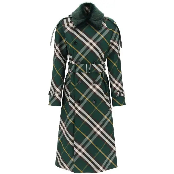 image of Burberry O1S22I1N0424 Trench Coat In Green, Women's (Size XS)