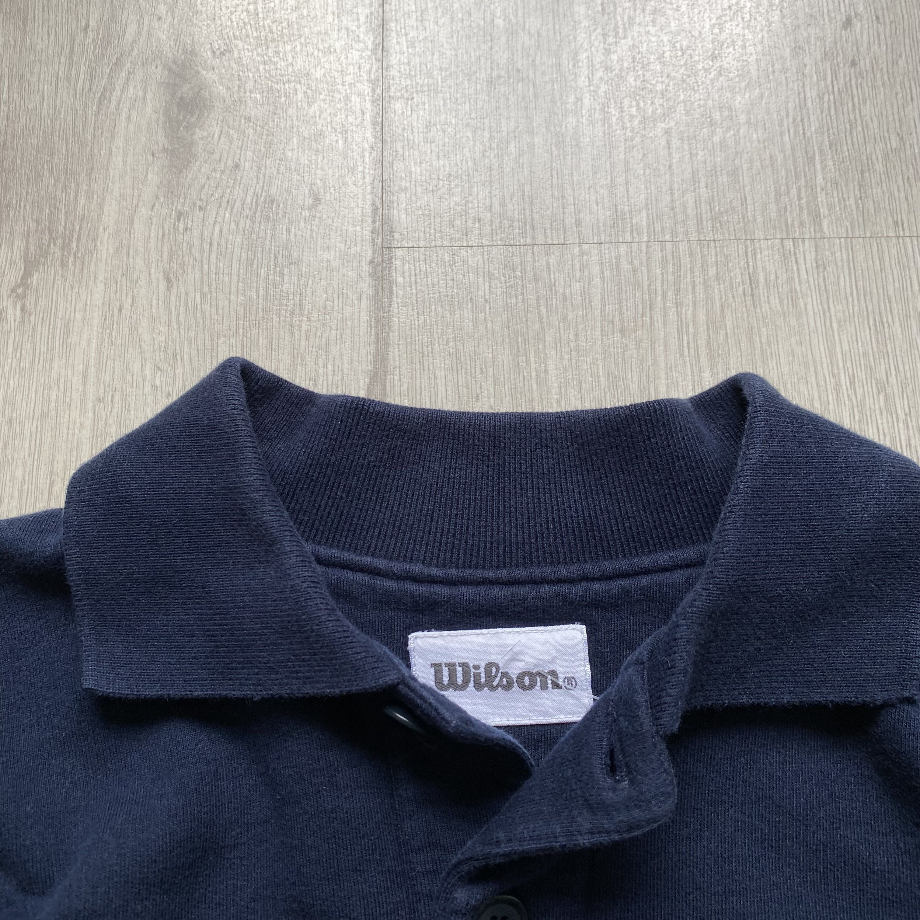 Wilson Vintage 90s USA Wilson Polo Sweatshirt Big logo half sweater Size US XL / EU 56 / 4 - 6 Thumbnail