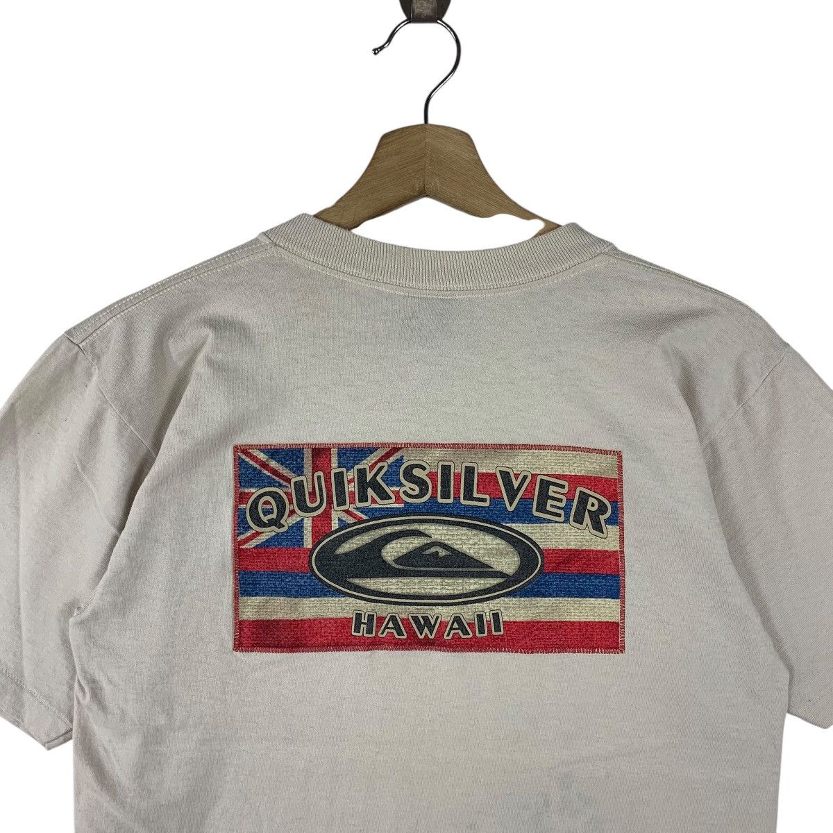 Quiksilver × Vintage Vintage 90s QUIKSILVER Surfing back hit logo tee Size US S / EU 44-46 / 1 - 10 Thumbnail