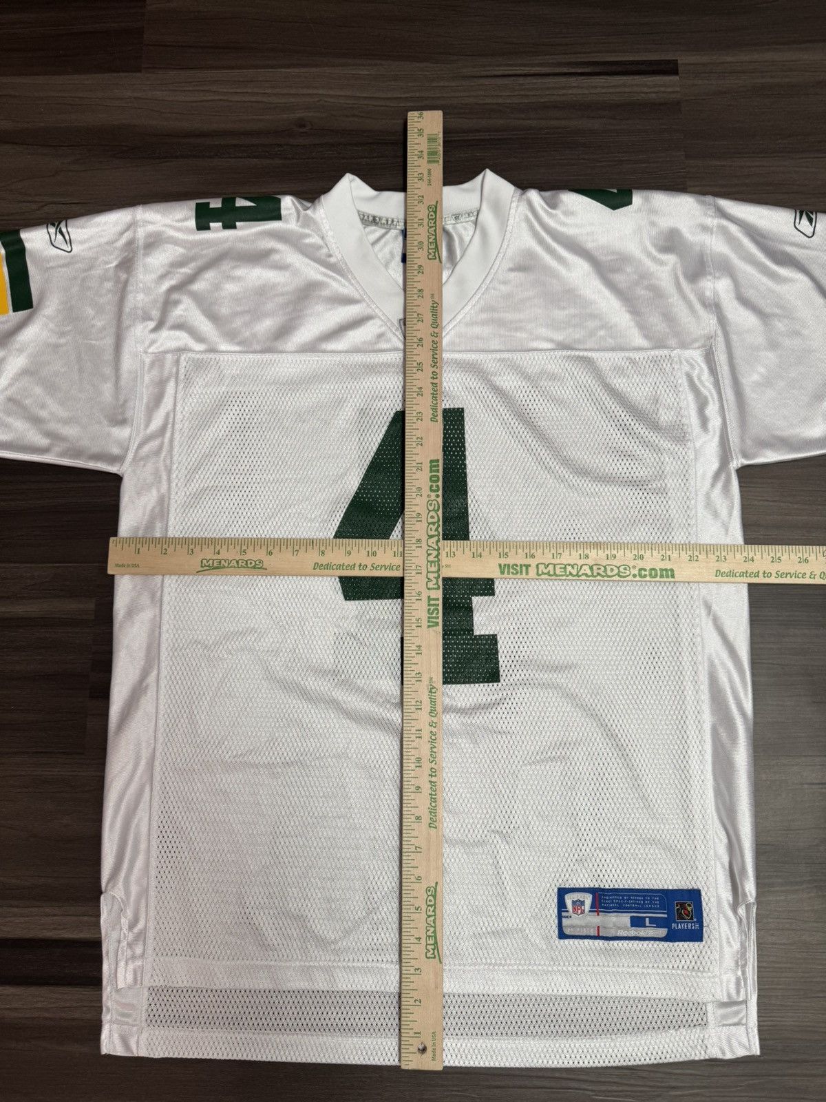 Reebok Brett Favre #4 Green Bay Packers NFL Alternate Away Jersey Size US L / EU 52-54 / 3 - 5 Thumbnail
