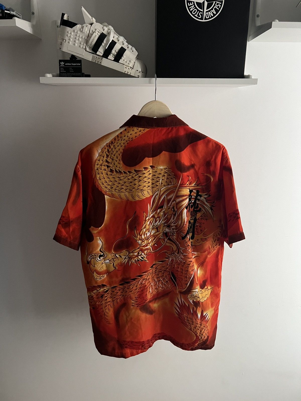 Japanese Brand × Vintage Shirt Dragon Overprint Japanese Style Vintage Y2K Size US XL / EU 56 / 4 - 5 Thumbnail