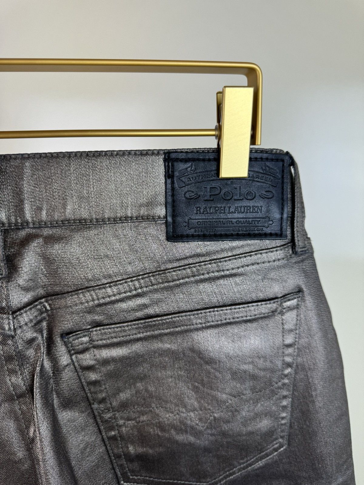 Ralph Lauren Ralph Lauren tompkins skinny metalized rubberized jeans 28 Size 28" / US 6 / IT 42 - 22 Thumbnail