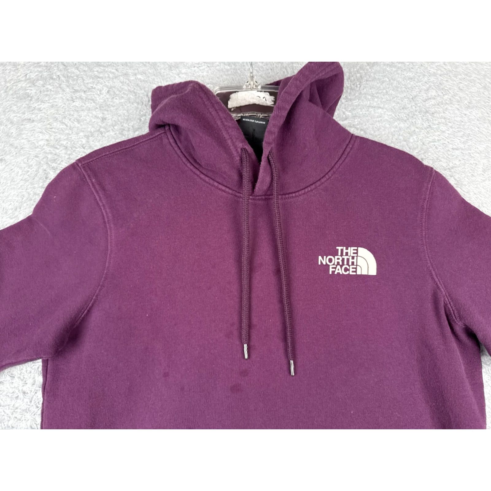 The North Face VINTAGE The North Face Hoodie Shirt Womens Medium Purple Pullover Pocket Cotton 90s Logo Mens Womens Boys Girls Size M / US 6-8 / IT 42-44 - 4 Thumbnail