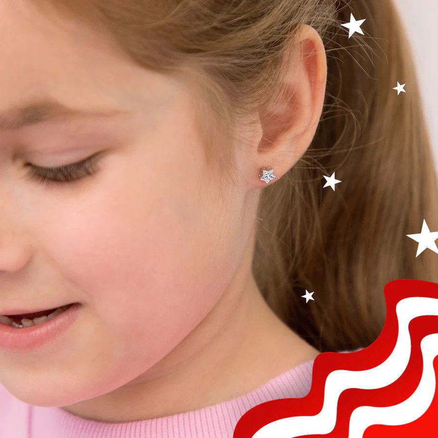 Other CZ Birthstone Star Girl Earrings Size ONE SIZE - 2 Thumbnail