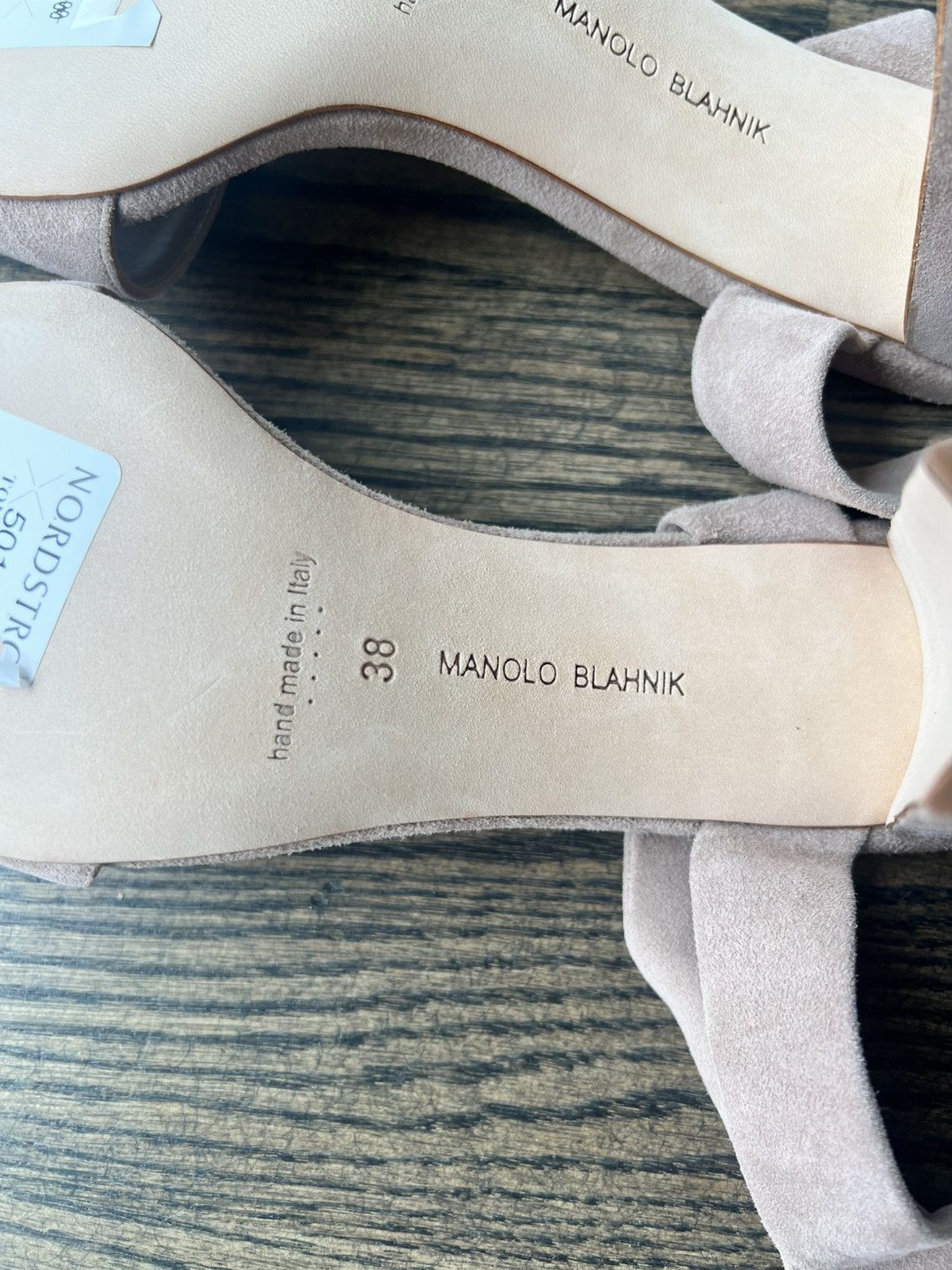Manolo Blahnik Manolo Blahnik Tondala Wrap Suede Heels Size US 8 / IT 38 - 5 Thumbnail
